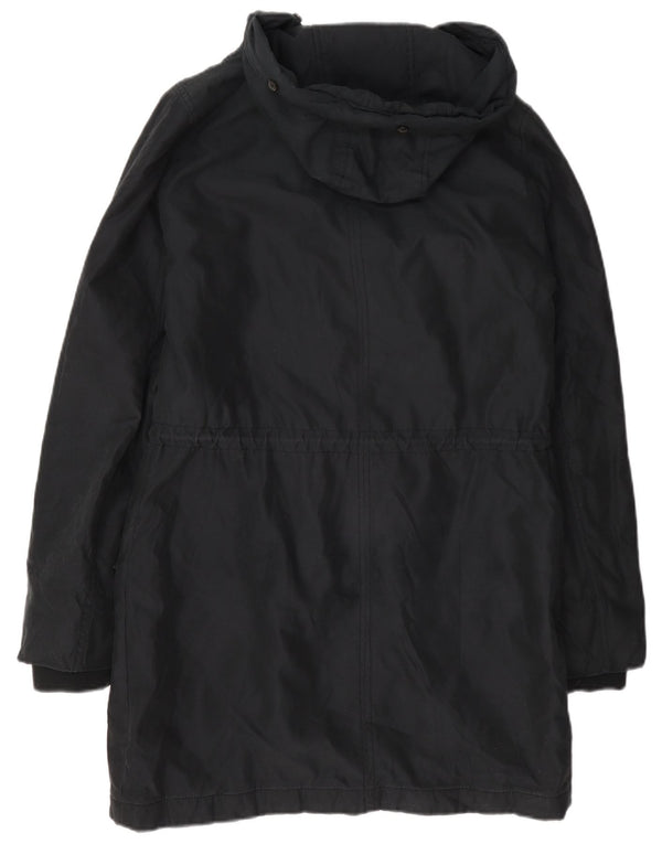 Giacca parka con cappuccio da donna Abercrombie & Fitch UK 14 medio blu navy