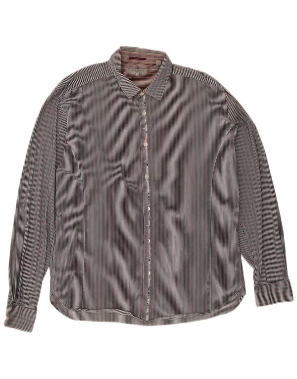 Camicia da uomo Ted Baker taglia 6 2XL cotone gessato multicolore