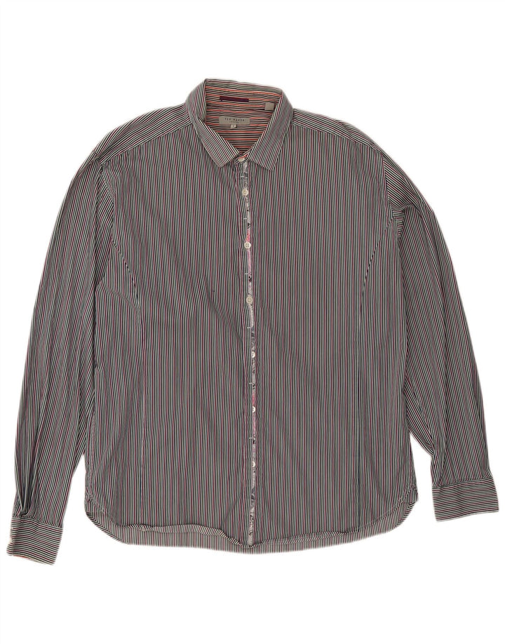 Camicia da uomo Ted Baker taglia 6 2XL cotone gessato multicolore