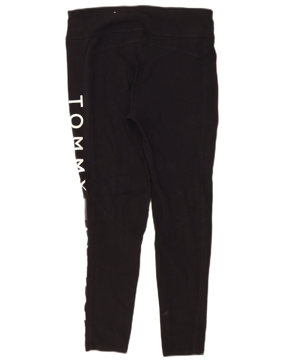 Leggings grafici da donna Tommy Hilfiger UK 12 cotone nero medio