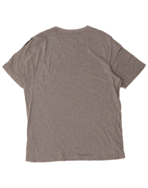 T-shirt grafica da uomo Puma grande in cotone grigio