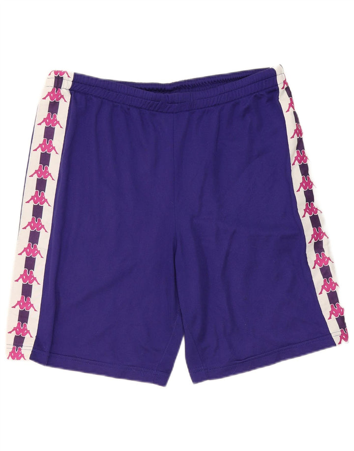 Pantaloncini sportivi grafici da uomo Kappa grandi in poliestere color block viola