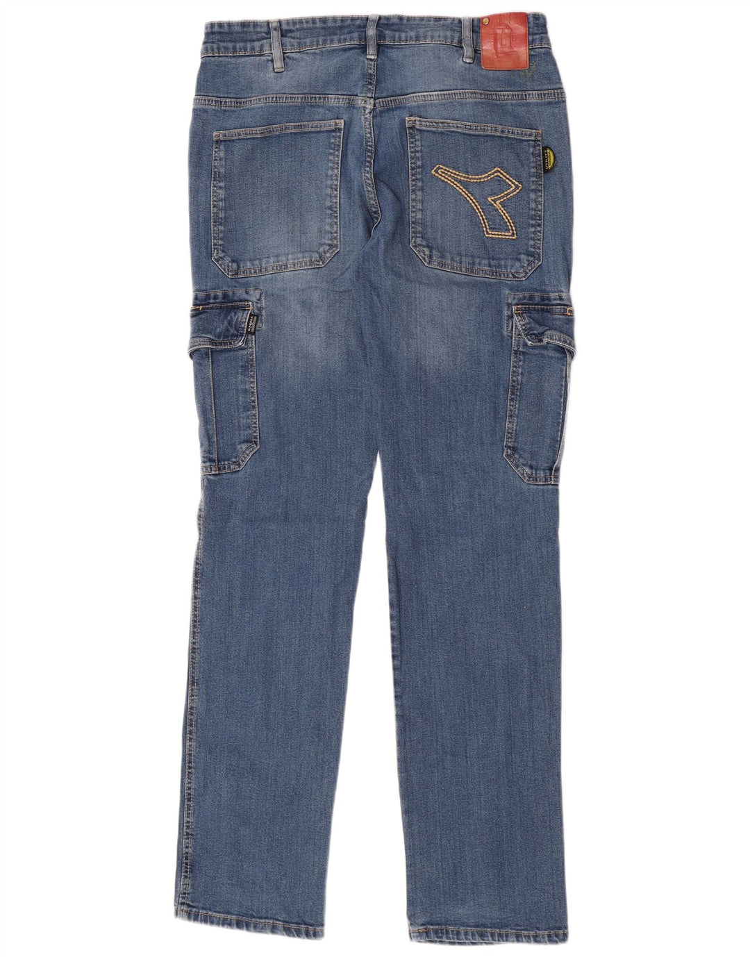 Jeans Diadora Uomo Utility Cargo Slim W34 L34 Cotone Blu