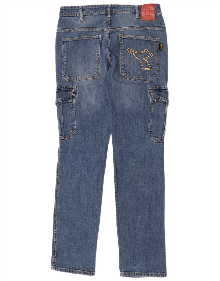 Jeans Diadora Uomo Utility Cargo Slim W34 L34 Cotone Blu