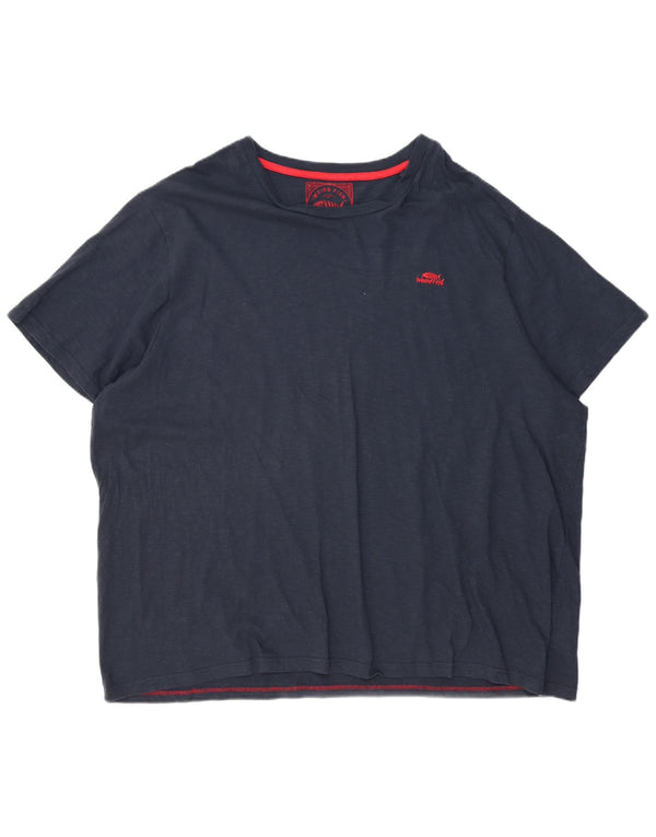 T-shirt da uomo Weird Fish Top 5XL cotone blu navy
