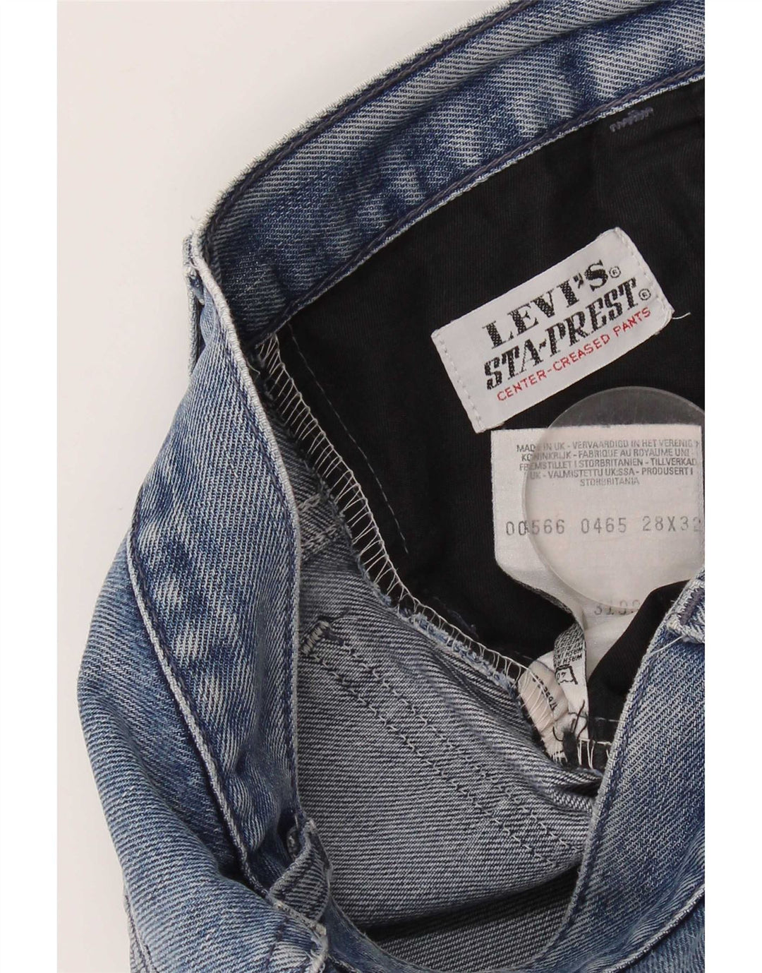 Jeans dritti effetto invecchiato da donna Levi's W28 L32 cotone blu