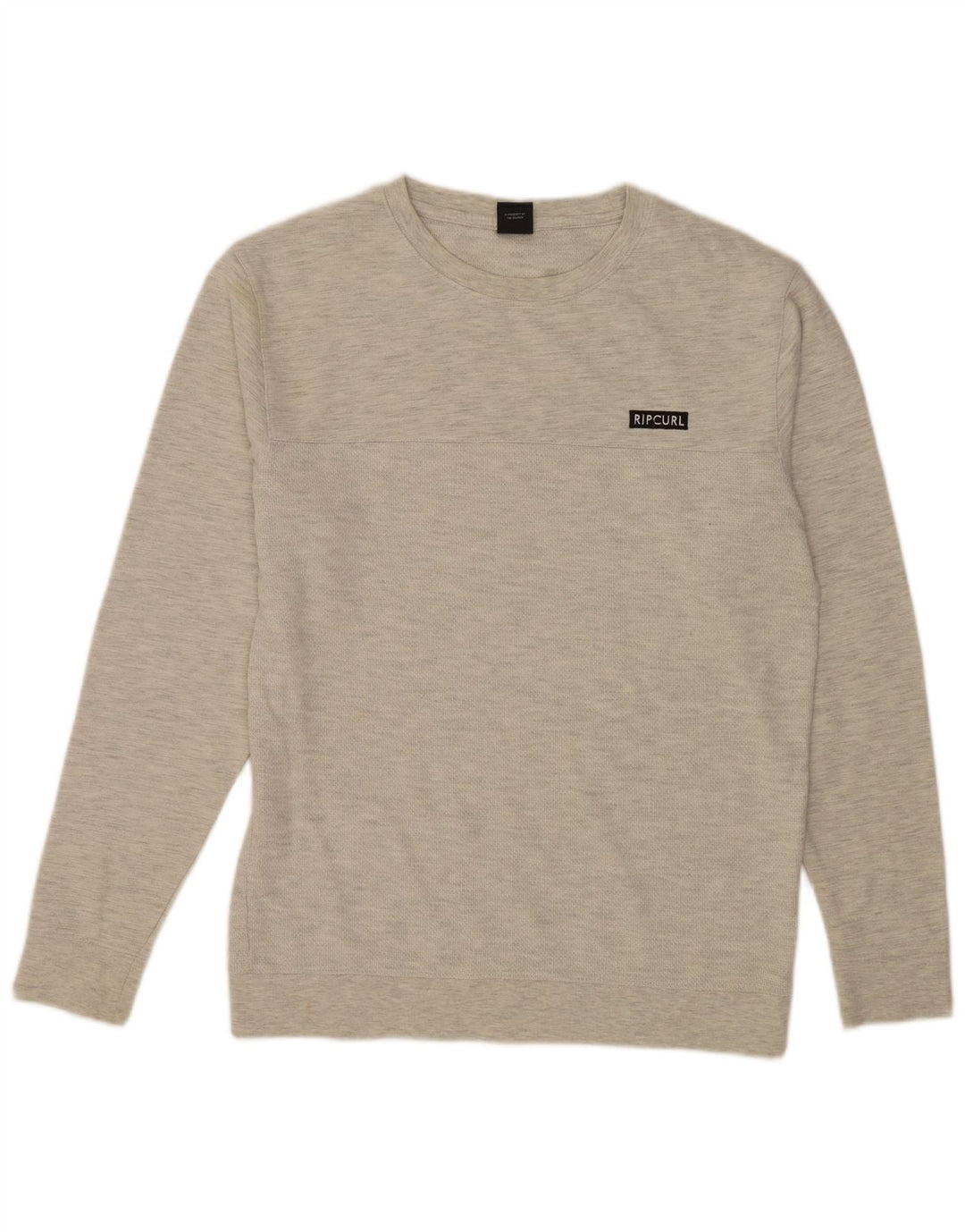 Maglione girocollo da uomo Rip Curl in cotone chiazzato grigio medio