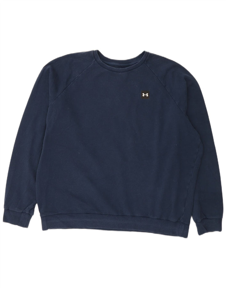 Felpa da uomo Under Armour Maglione XL Blu Navy in cotone