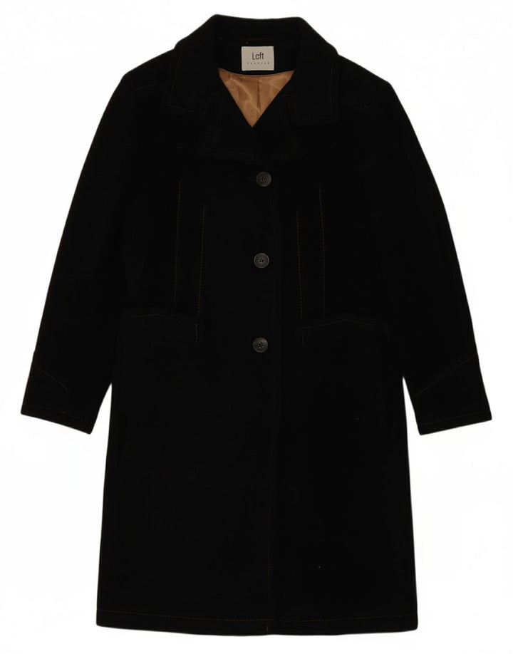 LOFT Womens Overcoat EU 38 Medium Black Wool
