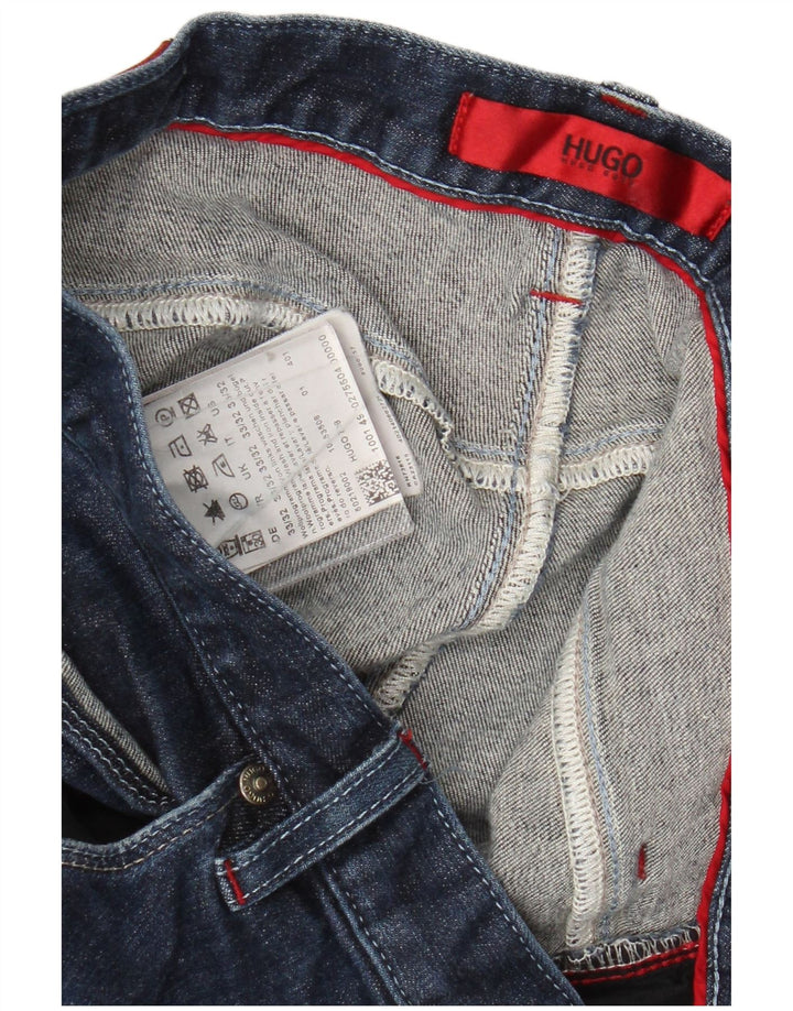 Jeans slim da uomo Hugo Boss W33 L32 cotone blu navy