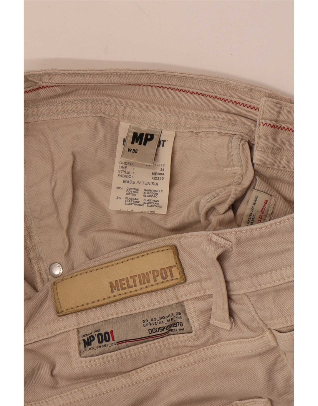 Pantaloncini casual da donna Meltin' Pot W32 Large in cotone beige