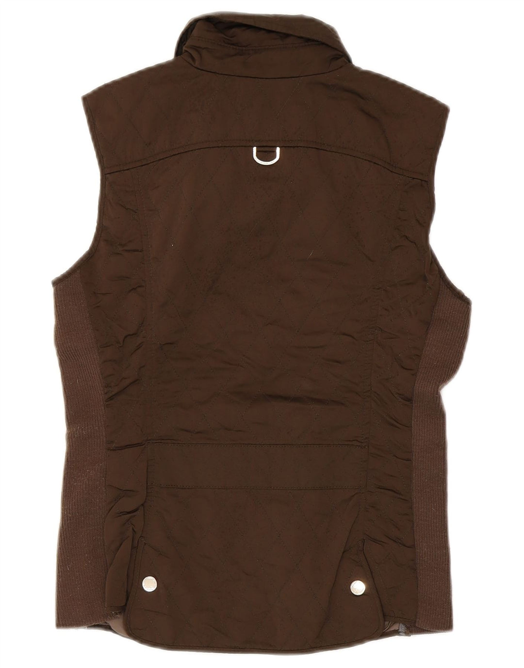 Gilet trapuntato da donna Massimo Dutti UK 12 Poliestere marrone medio