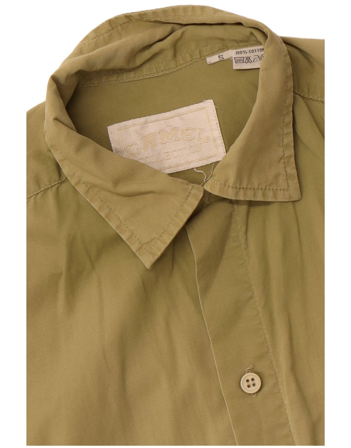 CAMEL ACTIVE Camicia a maniche corte da uomo piccola in cotone kaki