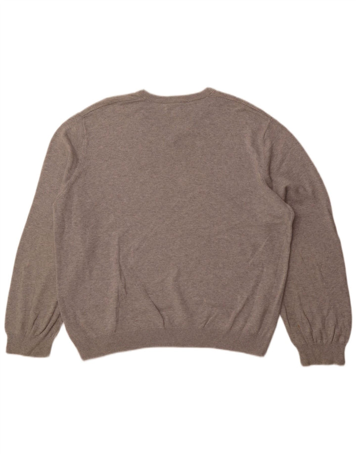 Maglione maglione con scollo a V da uomo Marks & Spencer 2XL cotone grigio