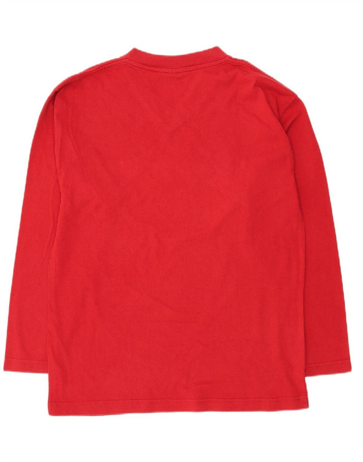 CHAMPION Mens Graphic Top Long Sleeve Medium Red