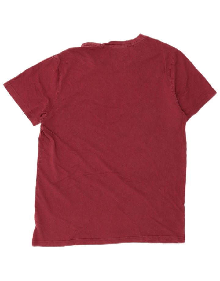 JACK & JONES T-shirt grafica da uomo grande in cotone bordeaux