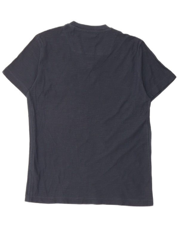 T-shirt da uomo Diesel Top Small in cotone screziato blu navy