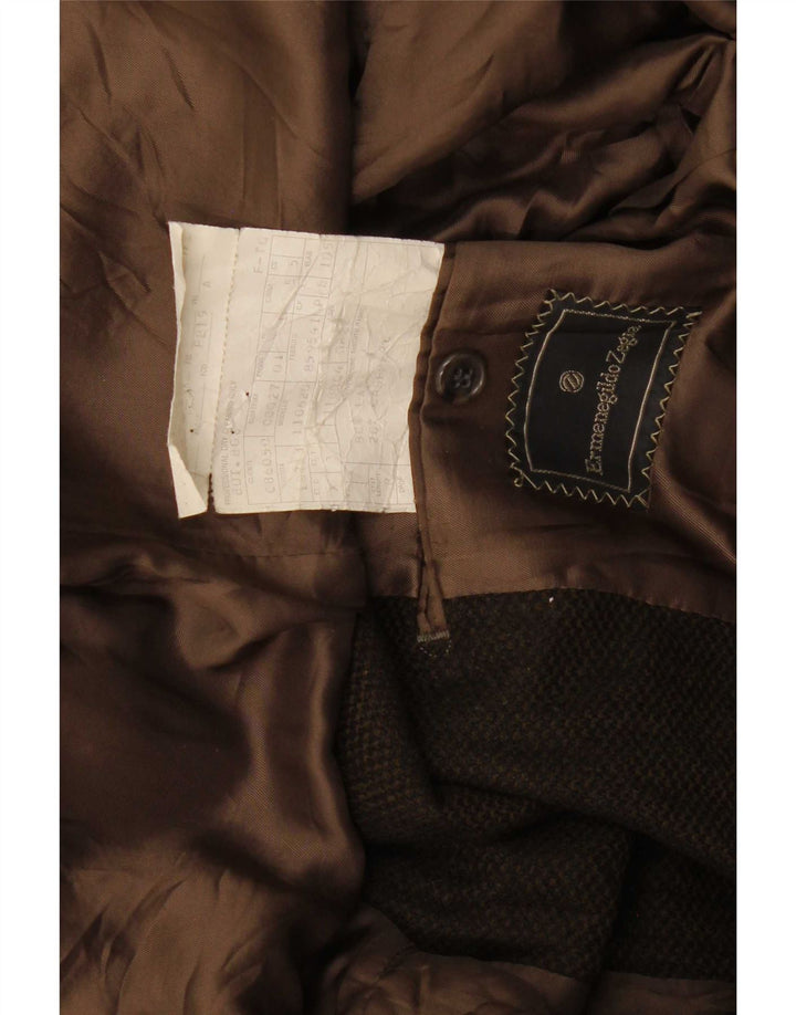 Giacca blazer da uomo a 2 bottoni Ermenegildo Zegna UK 38 lana kaki media