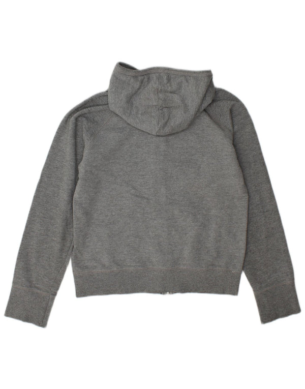 Maglione con cappuccio e zip da donna Zara UK 16 grande cotone grigio