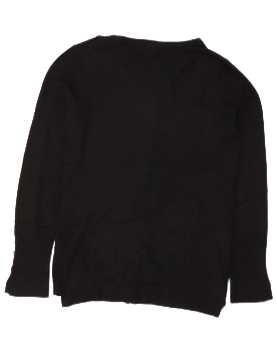 Maglione Cardigan Donna Zara UK 14 Large Nero Viscosa