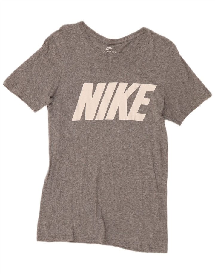 T-shirt grafica Nike da uomo con taglio atletico, piccola, in cotone grigio