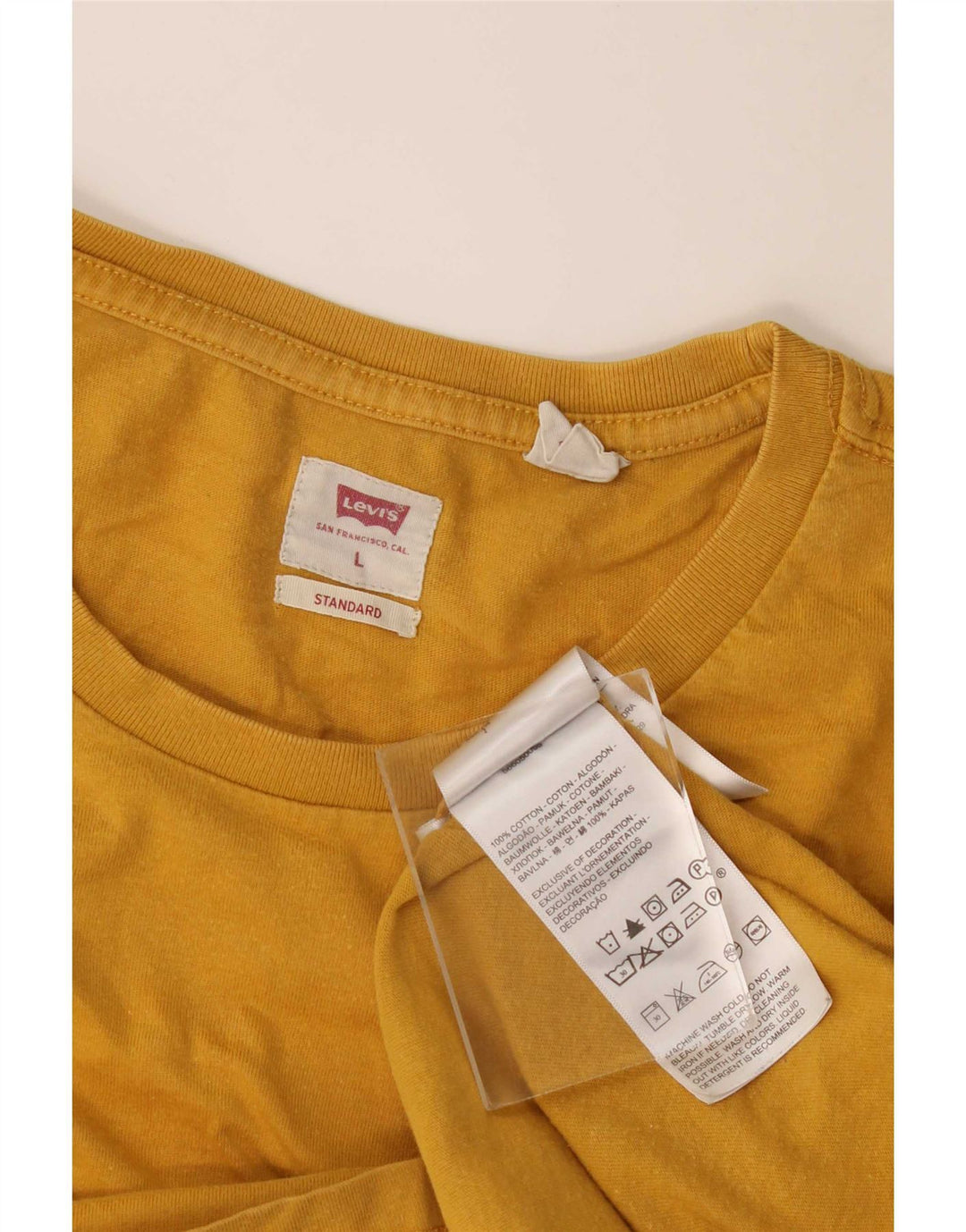 T-shirt standard da uomo Levi's Top grande in cotone giallo