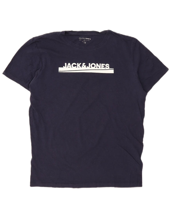 JACK & JONES T-shirt grafica da uomo in cotone medio blu navy