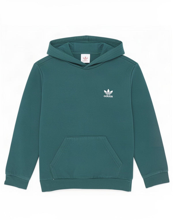 Felpa con cappuccio da ragazzo Adidas 6-7 anni in cotone verde