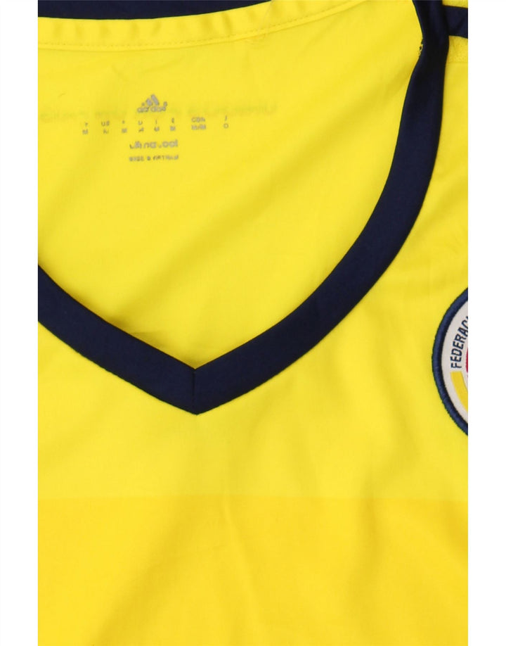 ADIDAS Womens Climacool T-Shirt Top UK 12 Medium Yellow Polyester Vintage Adidas and Second-Hand Adidas from Messina Hembry 