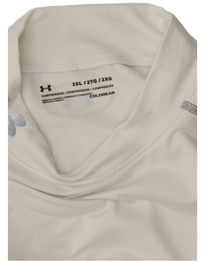 Maglia Under Armour da uomo Cold Gear a maniche lunghe 2XL bianca