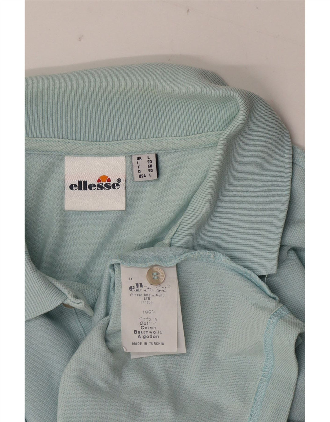 Polo da uomo Ellesse grande in cotone blu