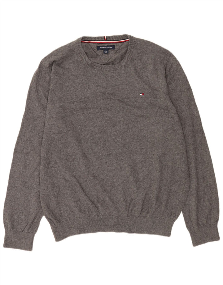 Maglione maglione girocollo da uomo Tommy Hilfiger XL grigio