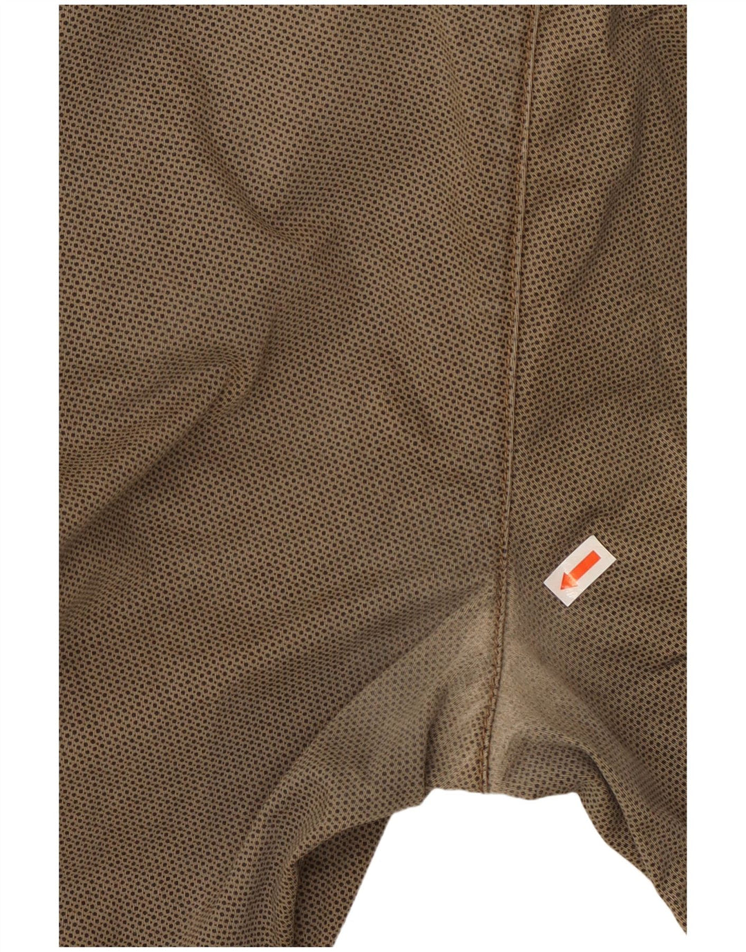 TOMMY HILFIGER Pantaloni chino dritti da uomo W34 L29 cotone maculato marrone