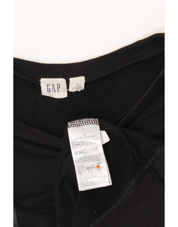Felpa grafica da donna Gap Jumper UK 14 cotone nero medio