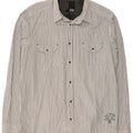Camicia grafica da uomo Jack & Jones grande cotone a righe grigie