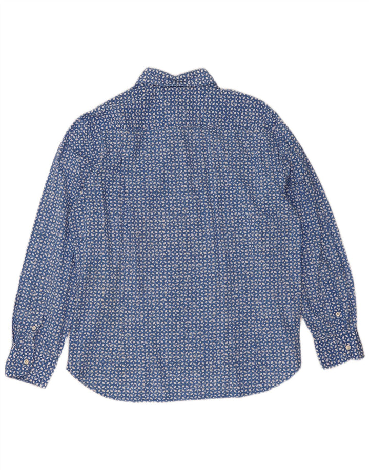 MASSIMO DUTTI Camicia da uomo grande blu maculata
