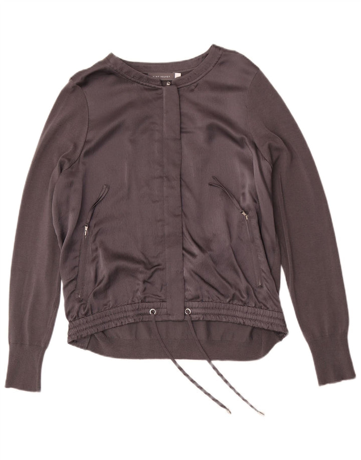 Giacca da tuta da donna MINT VELVET UK 12 Seta grigio medio