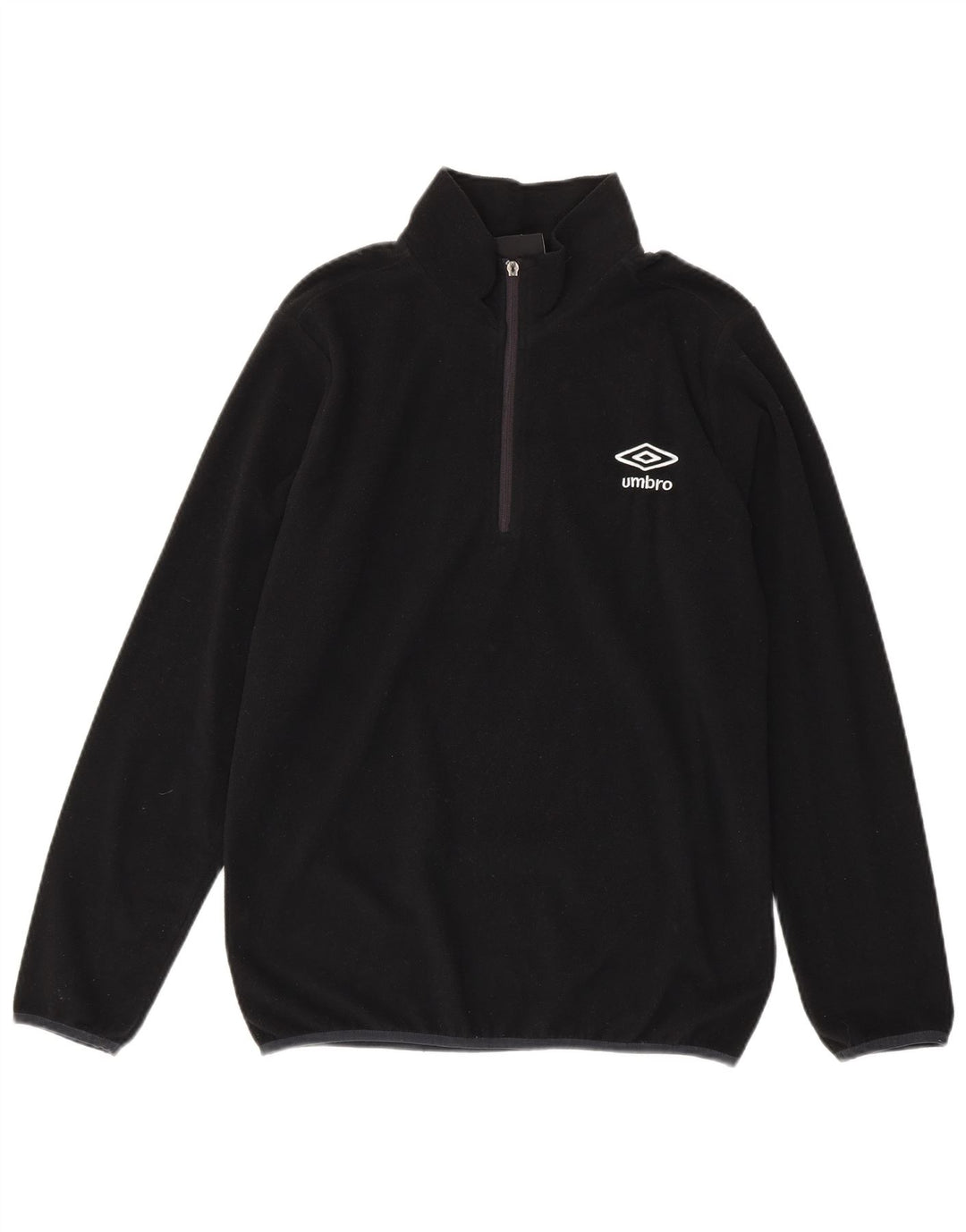 Maglione in pile Umbro da uomo con collo con zip, poliestere nero medio