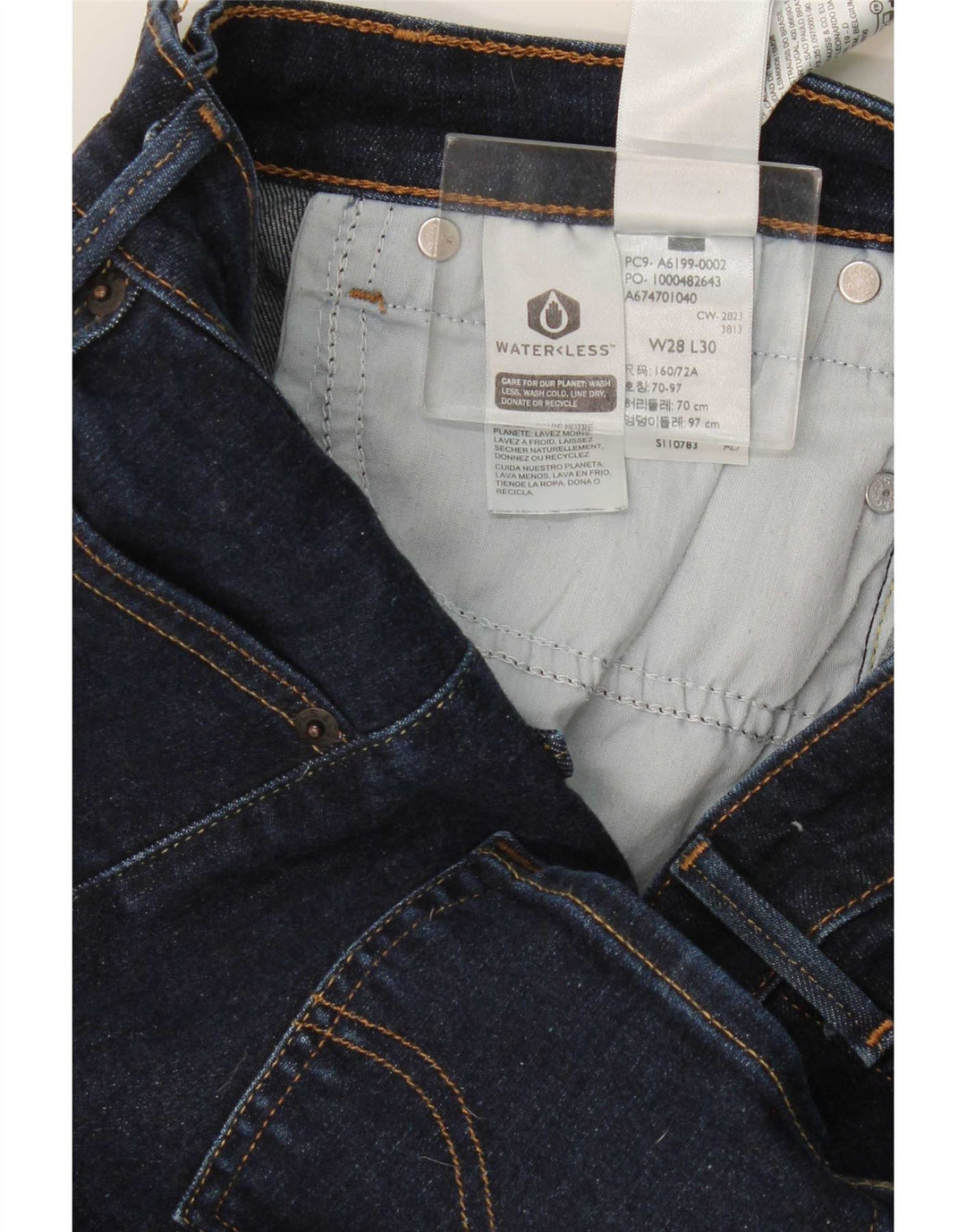 Jeans Levi's da donna 712 slim W28 L30 cotone blu navy