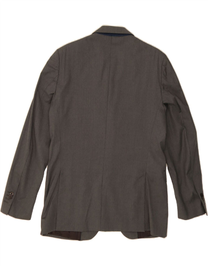 MASSIMO DUTTI Mens 2 Button Blazer Jacket US 42 Large Grey Wool Vintage Massimo Dutti and Second-Hand Massimo Dutti from Messina Hembry 