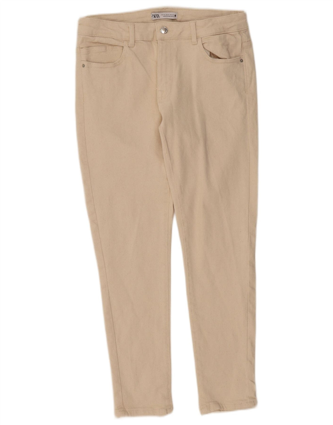 Jeans slim da donna Zara EU 42 Large W32 L28 Beige
