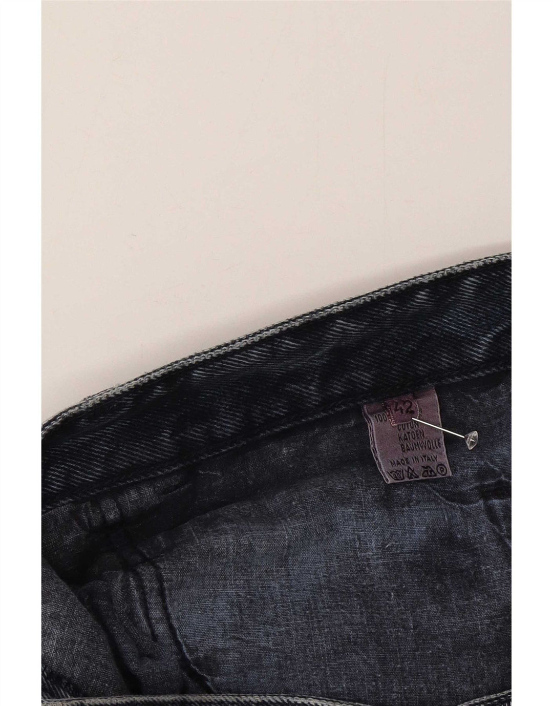 Jeans Straight Uomo Trussardi W42 L28 Cotone Blu