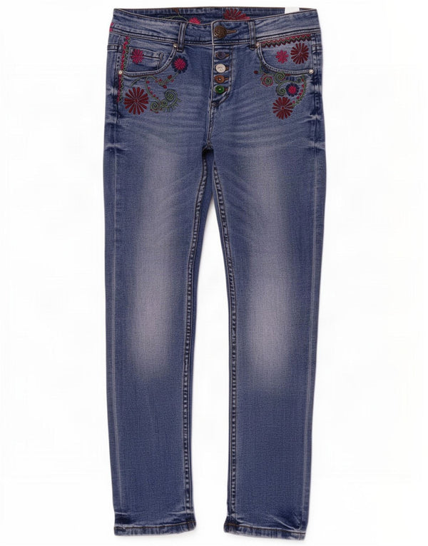 Jeans slim da donna Desigual W26 L29 poliestere blu