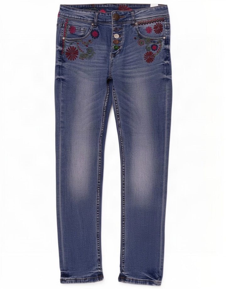 Jeans slim da donna Desigual W26 L29 poliestere blu