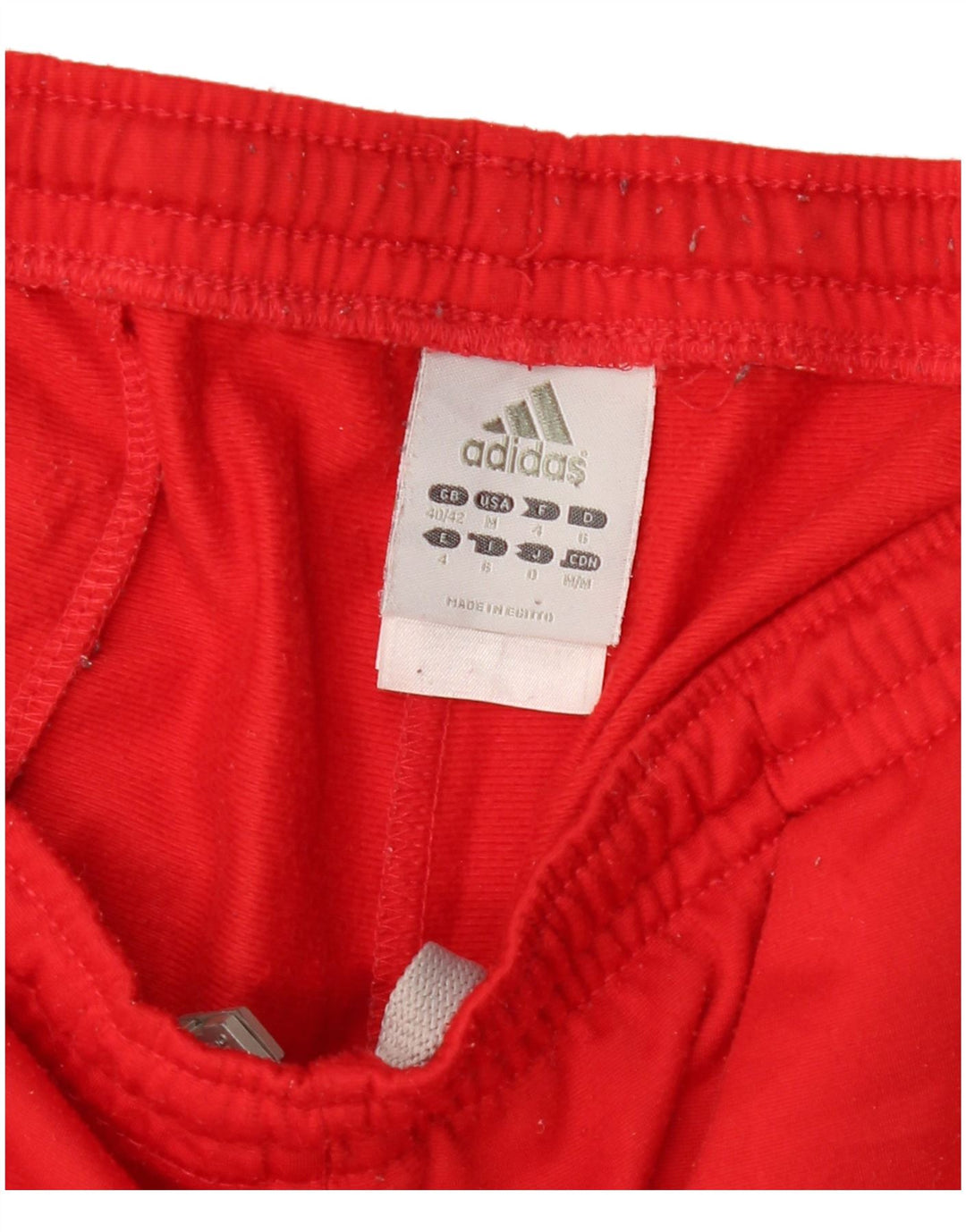 Pantaloni da tuta da uomo Adidas UK 40/42 Poliestere rosso medio