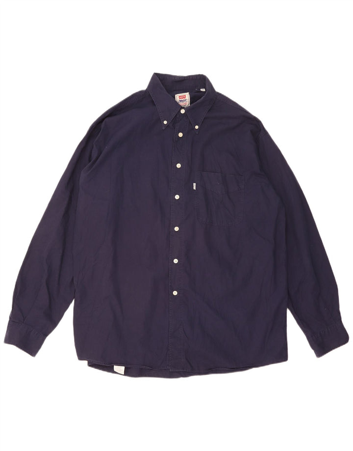 Camicia da uomo Levi's 2XL in cotone blu navy