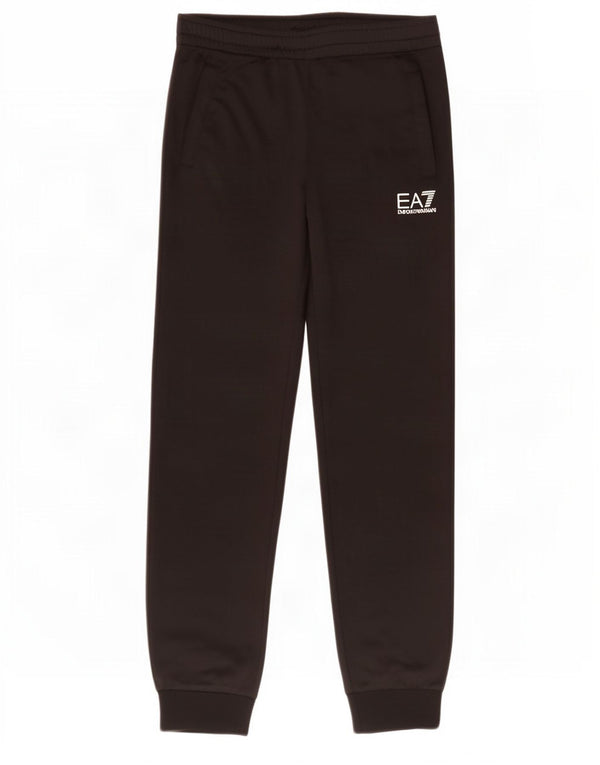 Pantaloni da tuta con grafica da ragazzo Emporio Armani Joggers 13-14 anni neri