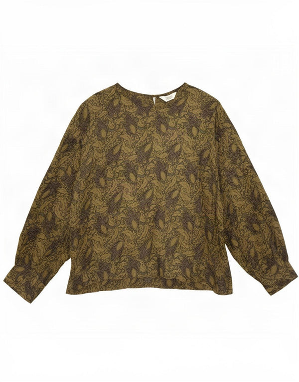 Top da donna Toast a maniche lunghe UK 12 Viscosa floreale verde medio