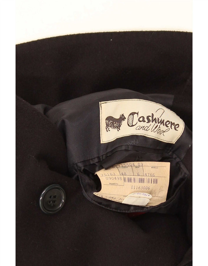 Soprabito vintage da uomo IT 48 medio in cashmere nero