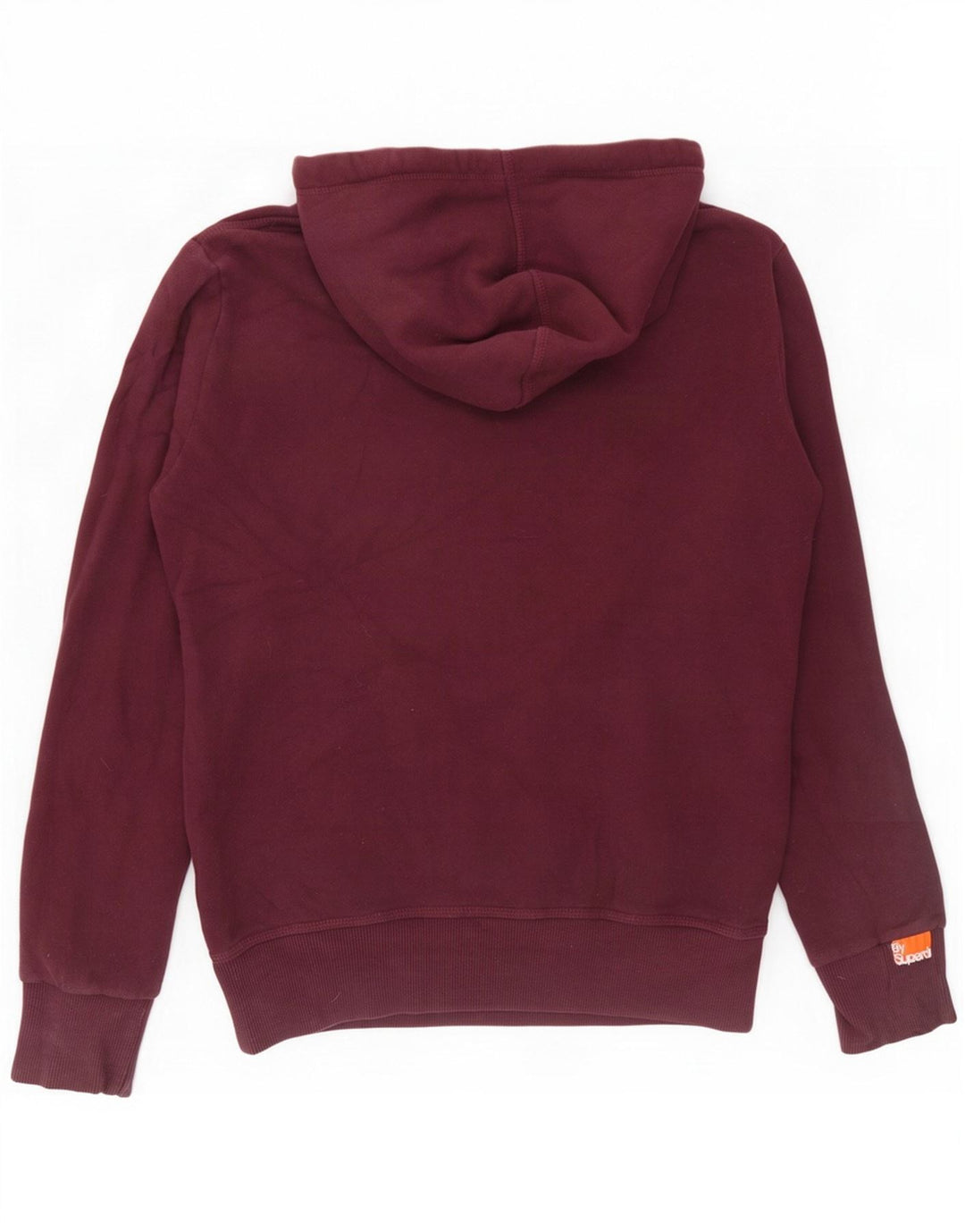 Maglione con cappuccio grafico da uomo Superdry in cotone bordeaux medio